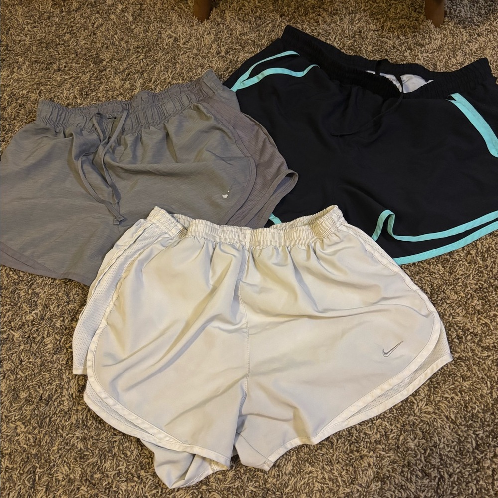 Nike Women's Athletic Shorts - Black, Gray, White